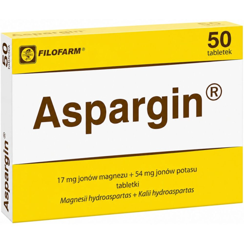 Aspargin 50 tabletek - Z magnezem i potasem, które wspierają pracę układu nerwowego i serca