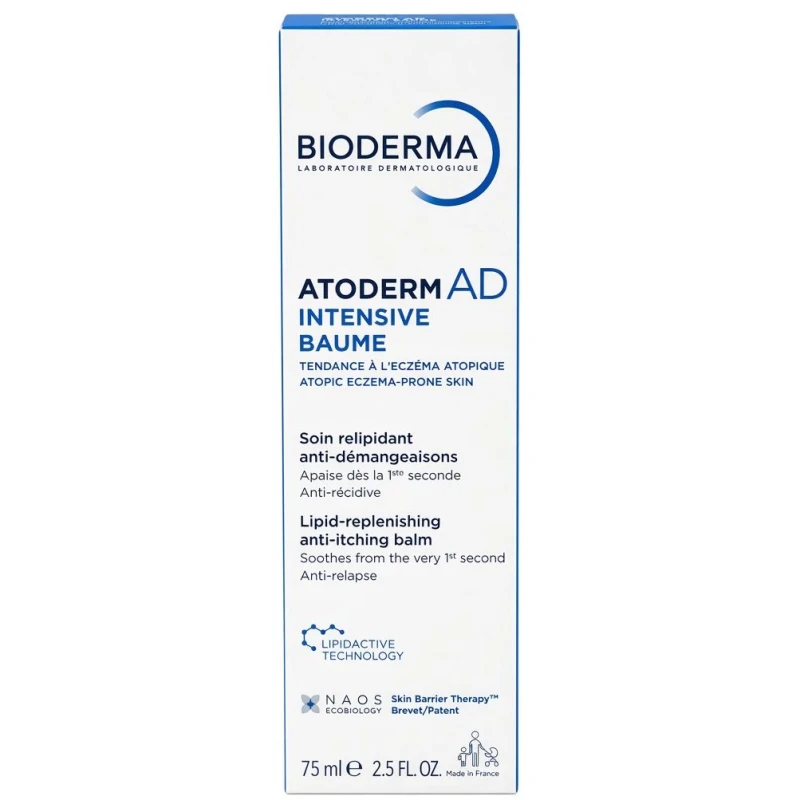 Bioderma Atoderm AD Intensive Baume Balsam emolientowy, 75 ml - Do skóry bardzo suchej i skłonnej do atopii z technologią Lididactive