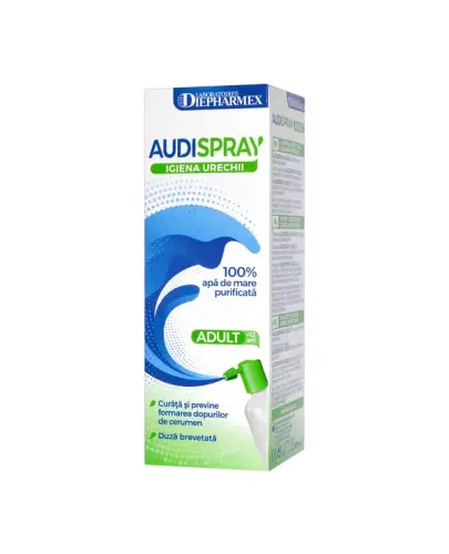 Audispray Adult Roztwór wody morskiej do higieny uszu, 50 ml - Rozpuszcza woskowinę i usuwa zanieczyszczenia