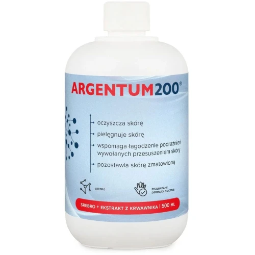 Aura Herbals Argentum 200 Tonik, 500 ml - Z srebrem koloidalnym i ekstraktem z krwawnika