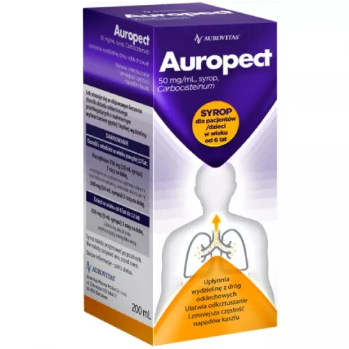 Auropect 50 mg/ml, 200 ml - Syrop wykrztuśny