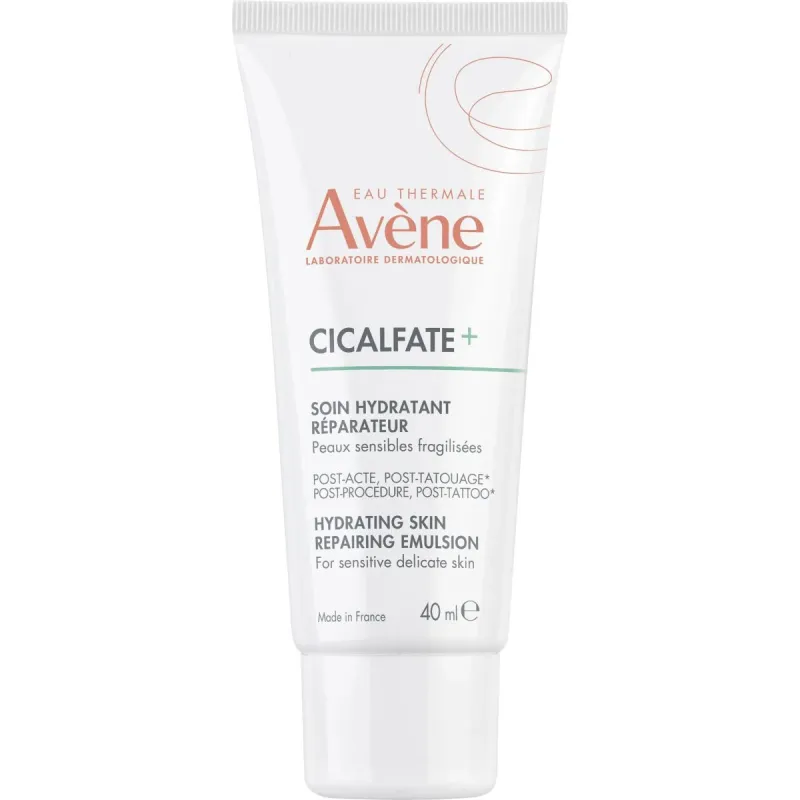Avene Cicalfate+ Nawilżająca emulsja regenerująca, 40 ml - Nawilżająco, regenerująca emulsja po zabiegach dermatologicznych lub tatuażu