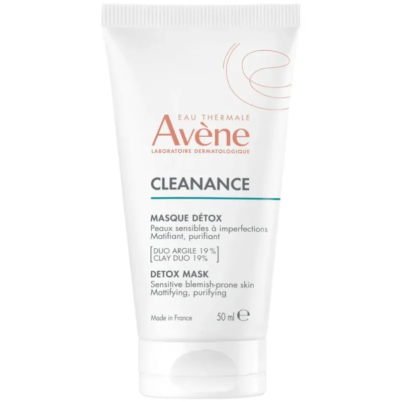Avène Cleanance Maseczka oczyszczająca, 50 ml - Matuje, oczyszcza i zwęża pory, zapewniając skórze uczucie komfortu i ukojenia