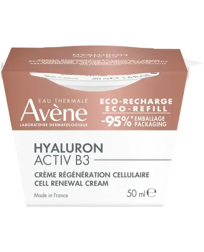Avene Hyaluron Activ B3 Krem odbudowujący komórki, refill, 50 ml - Wygładza i koryguje zmarszczki 