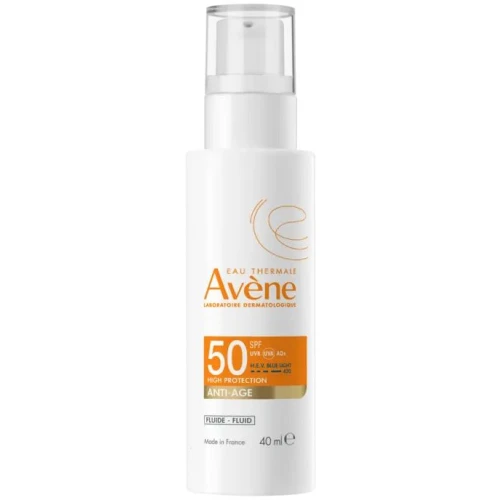 Avène Fluid Anti-Age SPF 50, 40 ml - Ochronny fluid przeciwstarzeniowy do twarzy