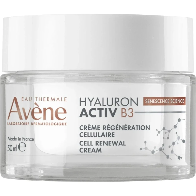 Avène Hyaluron Activ B3 Krem odbudowujący komórki, 50 ml - Z niacynamidem 6% i kwasem hialuronowym