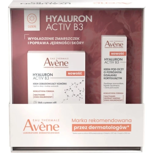 Avène Hyaluron Activ B3 Zestaw - krem na dzień, 50 ml + krem pod oczy, 15 ml - Pielęgnacja skóry dojrzałej