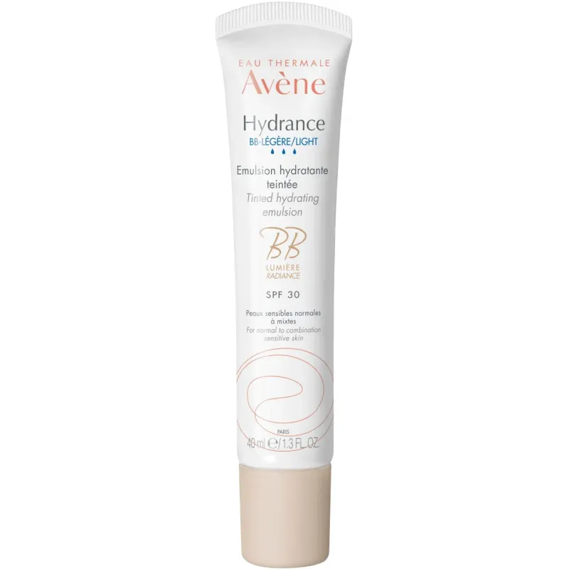 Avène Hydrance BB Nawilżająca Emulsja Koloryzująca SPF30, 40 ml - Rozświetla i wyrównuje koloryt skóry