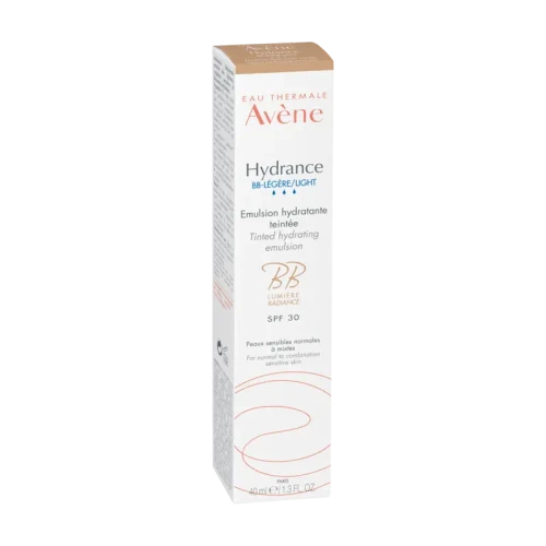 Avene Hydrance BB Nawilżająca Emulsja Koloryzująca SPF30, 40 ml - Rozświetla i wyrównuje koloryt skóry