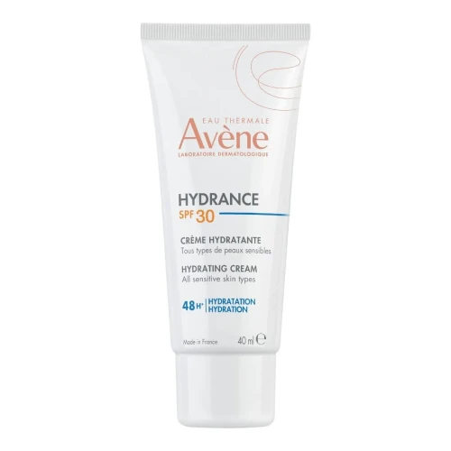 Avène Hydrance Lekki krem nawilżający SPF 30, 40 ml - Intensywne nawilżenie i ochrona przeciwsłoneczna dla skóry wrażliwej