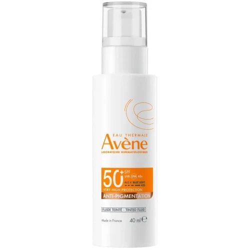 Avène Sun Fluid koloryzujący przeciw przebarwieniom SPF 50+, 40 ml - Zapobiega przebarwieniom, koryguje niedoskonałości i wyrównuje koloryt