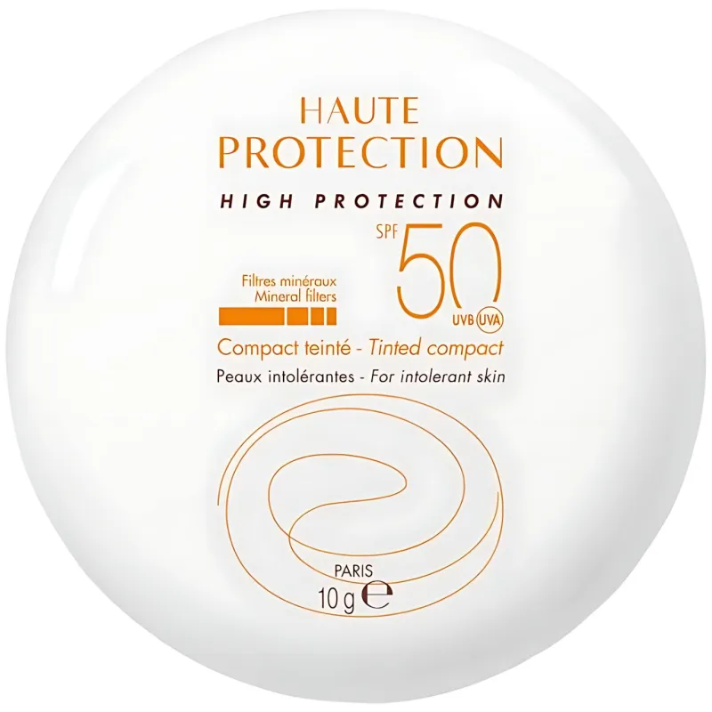 Avène Sun Podkład w kompakcie SPF 50+, piaskowy beż, 10 g - Podkład w kompakcie zapewniający ochronę przeciwsłoneczną wrażliwej skórze twarzy