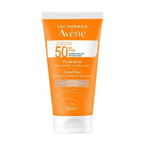 Avene Sun SPF50+ Fluid koloryzujący, 50 ml - Bardzo wysoka ochrona skóry wrażliwej normalnej i mieszanej