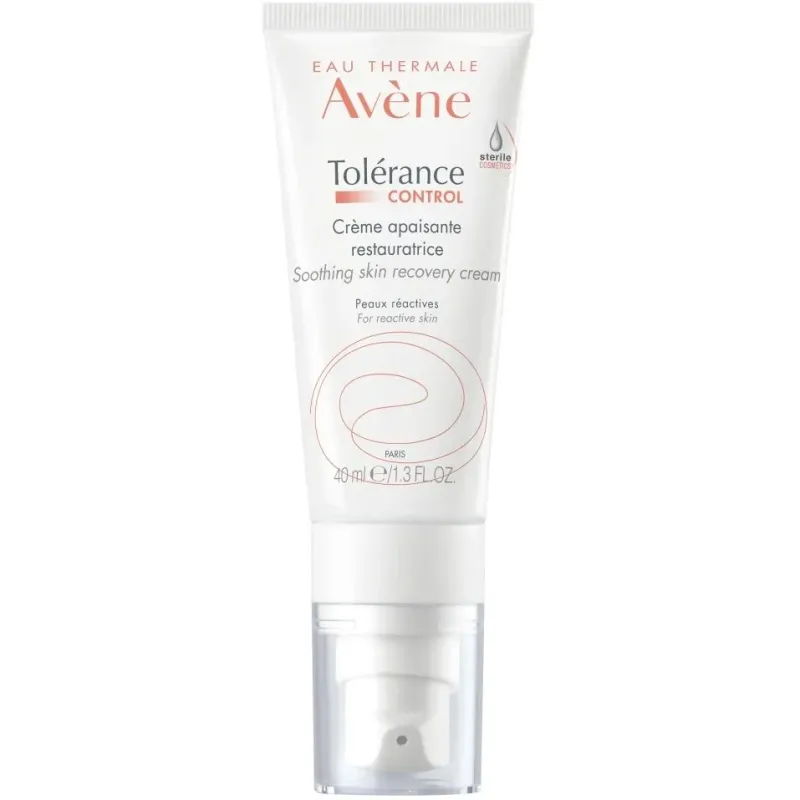 Avène Tolerance Control Krem łagodząco regenerujący, 40 ml - Wzmacnia barierę ochronną skóry, łagodzi i nawilża