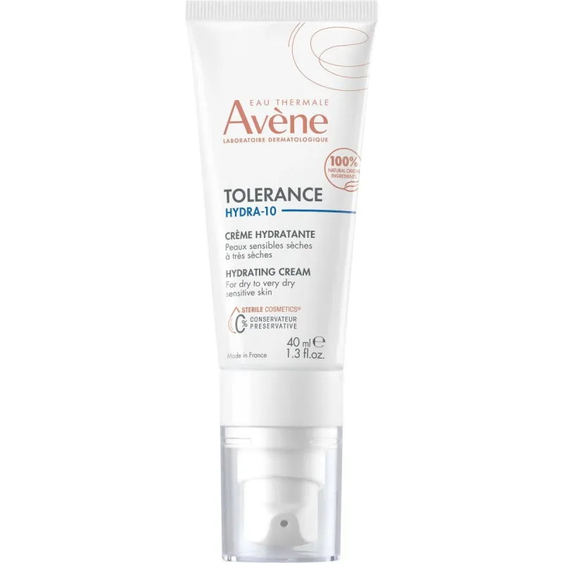 Avène Tolerance Hydra-10 krem nawilżający, 40 ml - Nawilżający krem do pielęgnacji twarzy zawiera 100% składników pochodzenia naturalnego