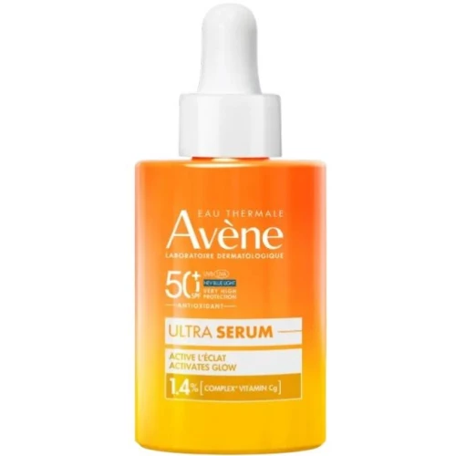 Avène Ultra Serum Aktywujące blask skóry SPF 50+, 30 ml - Bardzo wysoka ochrona UVB/UVA/HEV do skóry wrażliwej