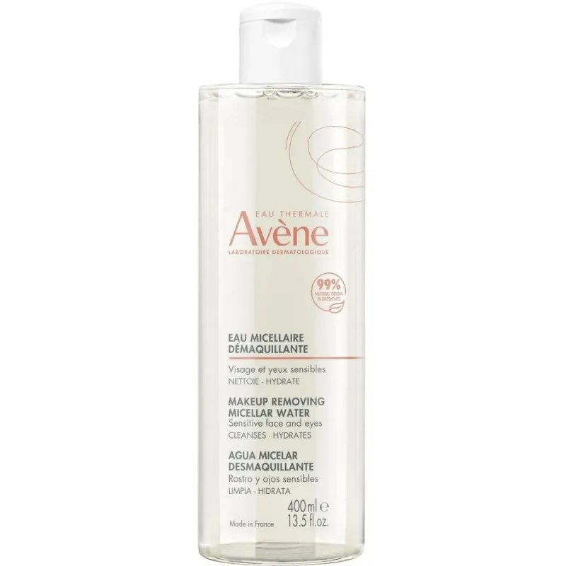 Avène Woda micelarna do demakijażu, 400 ml - Woda micelarna do demakijażu twarzy i oczu dla każdego typu skóry