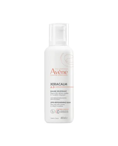 Avene XeraCalm A.D Balsam uzupełniający lipidy, 400 ml - Kompleksowa pielęgnacja dla suchej i podrażnionej skóry całej rodziny