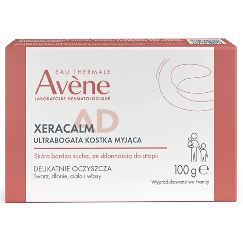 Avene XeraCalm A.D Kostka myjąca, 100 g - Delikatne oczyszczanie dla skóry wrażliwej