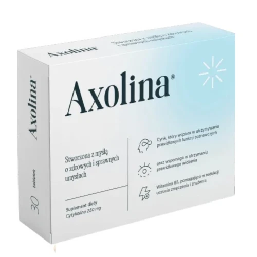 Axolina, 30 tabletek - Z cytykoliną, która wspiera prawidłowe widzenie