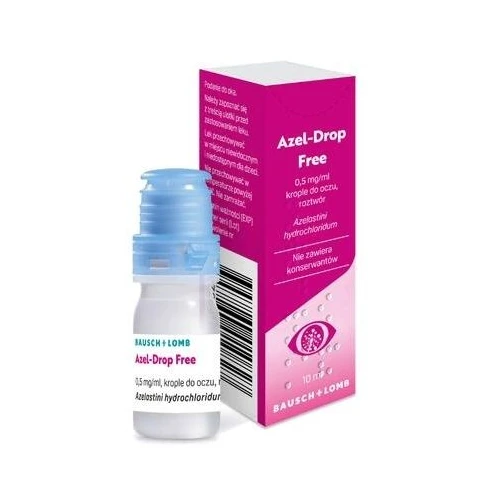 Azel-Drop Free Krople do oczu, 10 ml - Przeciwalergiczne krople na zapalenie spojówek bez konserwantów