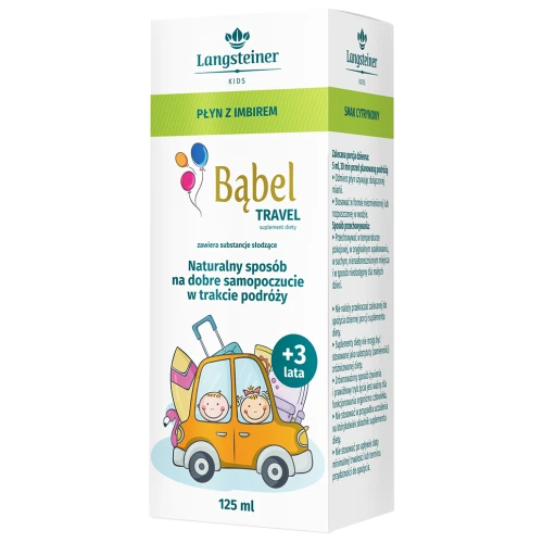 Bąbel Travel Płyn z imbirem dla dzieci, 125 ml - Na dobre samopoczucie w podróży