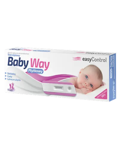 Baby Way Test ciążowy płytkowy, 1 sztuka - Szybkie wyniki w domowym zaciszu