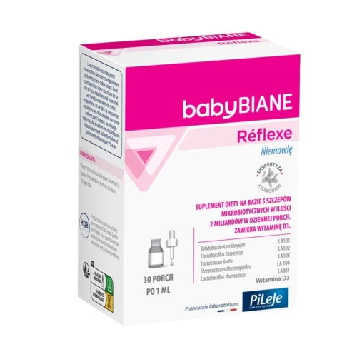 BabyBiane Reflexe Niemowlę Krople, 30 ml - Krople z probiotykiem i witaminą D