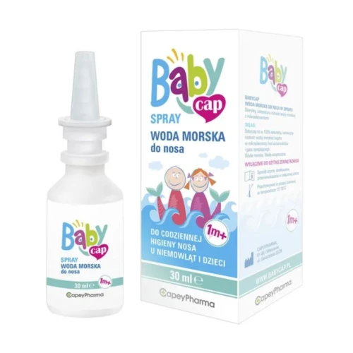 Babycap Spray Woda morska spray do nosa, 30 ml - Izotoniczny roztwór wody morskiej