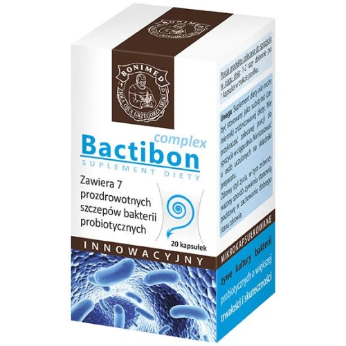 Bactibon Complex, 20 kapsułek - Wspiera zdrową mikroflorę jelitową