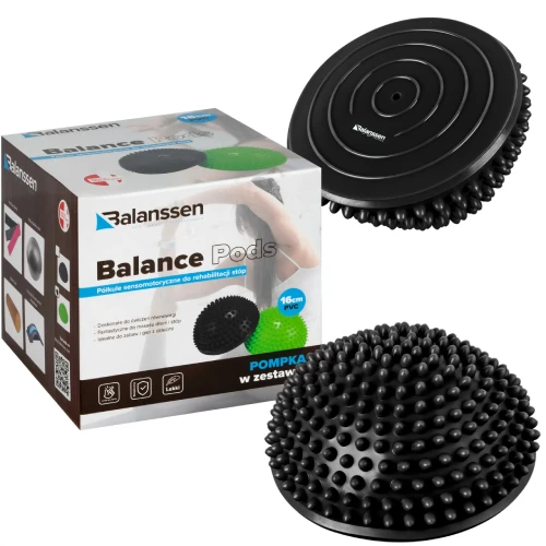 Balanssen Balance Pods czarne, 2 sztuki  - Do rehabilitacji stóp