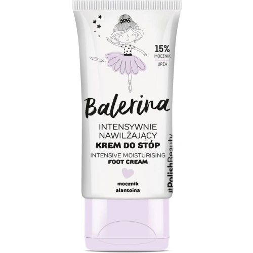 Floslek Balerina Intensywnie nawilżający krem do stóp, 50 ml - Z 15% mocznikiem na suchą i popękaną skórę