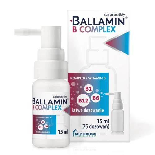 Ballamin B Complex spray, 15 ml - Podjęzykowy spray dla dorosłych