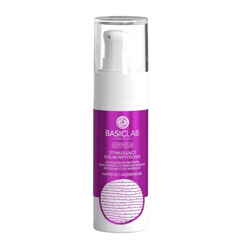 BasicLab Esteticus 25% Kompleksu Peptydów Stymulujące serum do twarzy, 30 ml