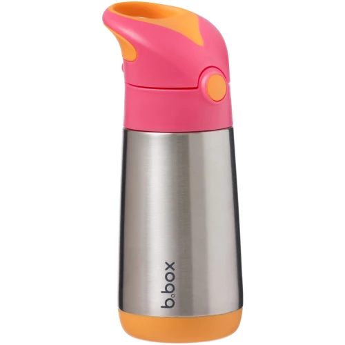B.box Bidon termiczny 350 ml, Strawberry Shake, 1 sztuka - Bidon ze słomką
