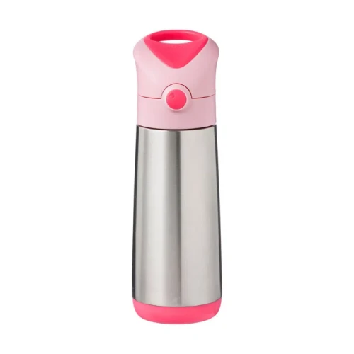 B.box Bidon termiczny Flamingo Fizz, 500 ml - Idealny na spacer, trening i wycieczkę