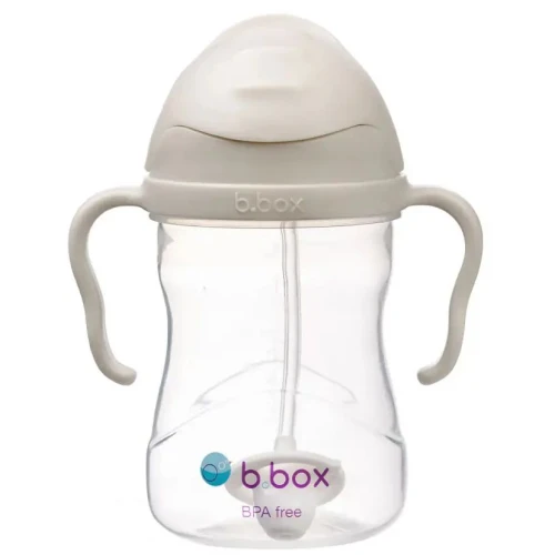 B.box Bidon ze słomką 240 ml, Latte, 1 sztuka - Kubek niekapek ze słomką