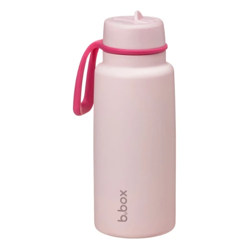 B.box Butelka termiczna ze składanym ustnikiem pink 1l, 1 sztuka - Nie zawiera BPA, PVC i ftalanów
