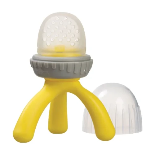 B.box Gryzak do podawania pokarmów Lemon Sherbet, 1 sztuka  - Silikonowy gryzak do podawania owoców i warzyw
