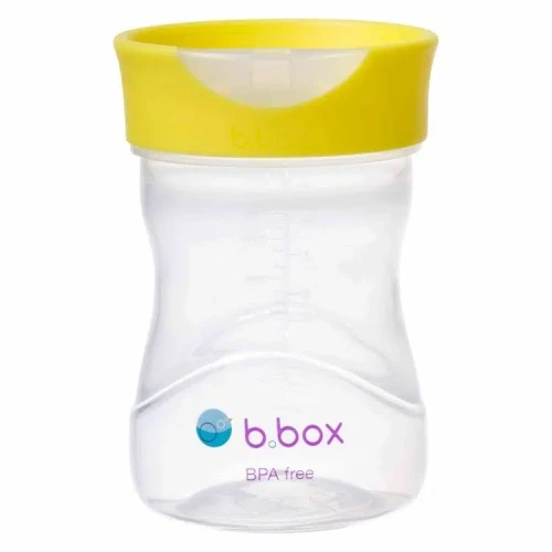 B.box Kubek treningowy cytrynowy, 240 ml - Kubek wspierający samodzielność najmłodszych