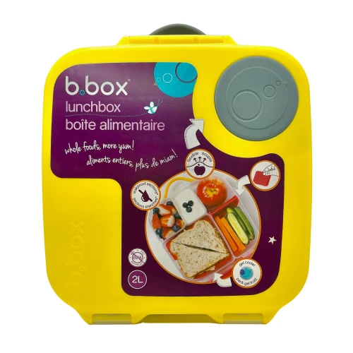 B.box Lunchbox Lemon Sherbet, 1 sztuka - Pojemna śniadaniówka z wkładem chłodzącym