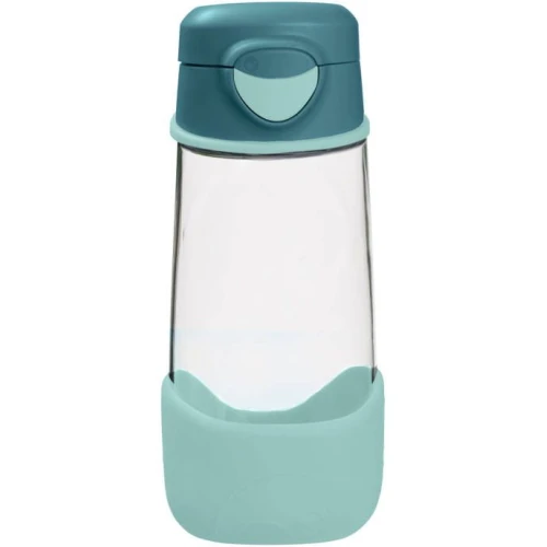 B.box Sportowa butelka tritanowa 450 ml, Emerald Forest, 1 sztuka - Butelka z dziubkiem