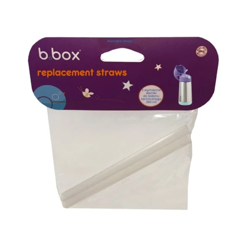 B.box Zestaw słomek do bidonu termicznego 350 ml, 2 sztuki - Miękkie, elastyczne i higieniczne