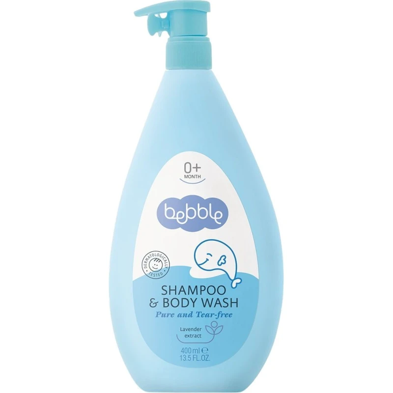 Bebble Szampon i żel do kąpieli, 400 ml - Delikatne mycie włosów i ciała