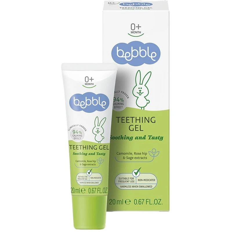 Bebble Żel na ząbkowanie, 20 ml - Kojący żel na podrażnione dziąsła niemowląt