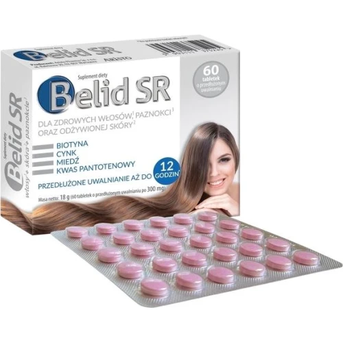 Belid SR, 60 tabletek - Suplement diety z biotyną