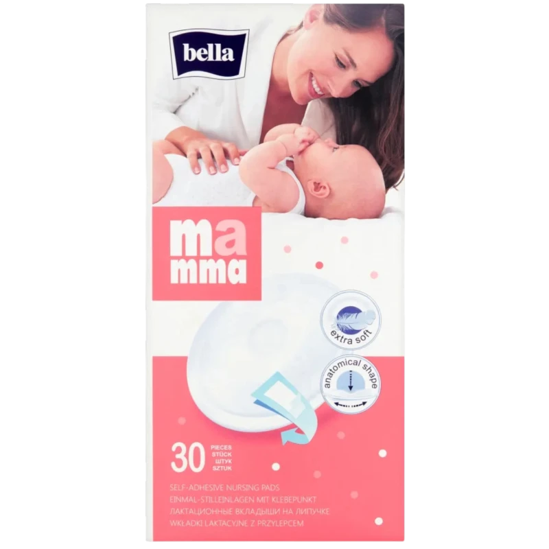 Bella Mamma Wkładki laktacyjne, 30 sztuk - Wkładki do biustonosza dla kobiet karmiących piersią