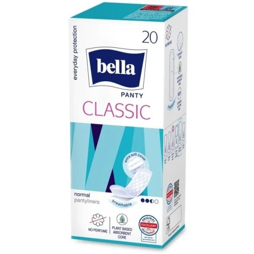 Bella Panty Classic Wkładki Higieniczne, 20 sztuk - Wkładki higieniczne o standardowej grubości