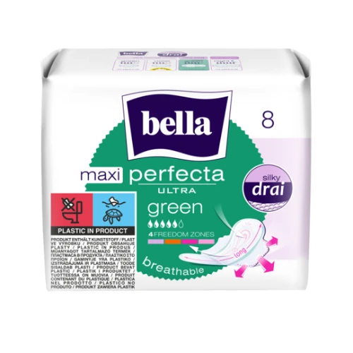 Bella Perfecta Ultra Green Maxi Podpaski, 8 sztuk - Na obfite krwawienie