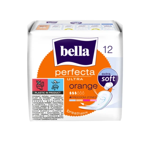 Bella Perfecta Ultra Orange Podpaski, 12 sztuk - Podpaski bez skrzydełek
